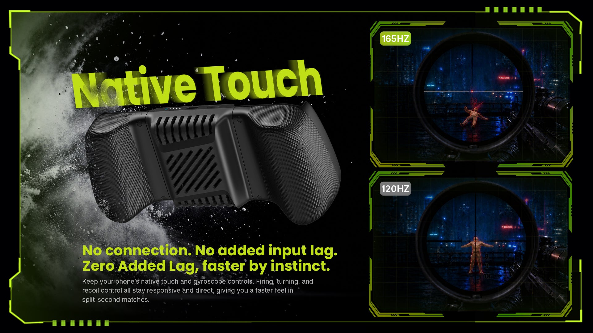 Native touch with no added input lag
